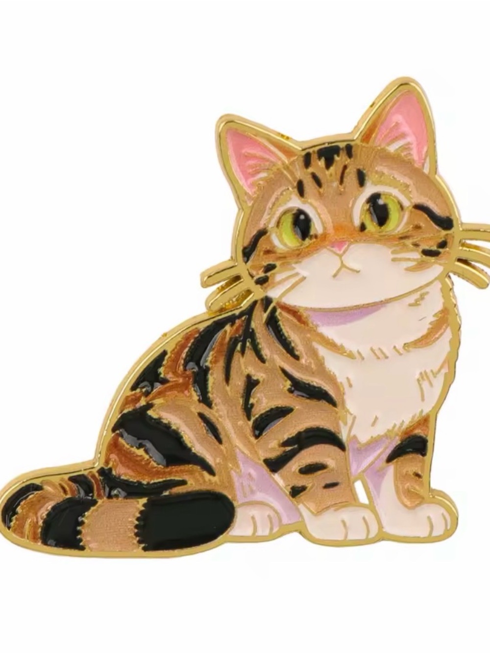 Adorable Cat, Orange Cat Enamel Metal Pin